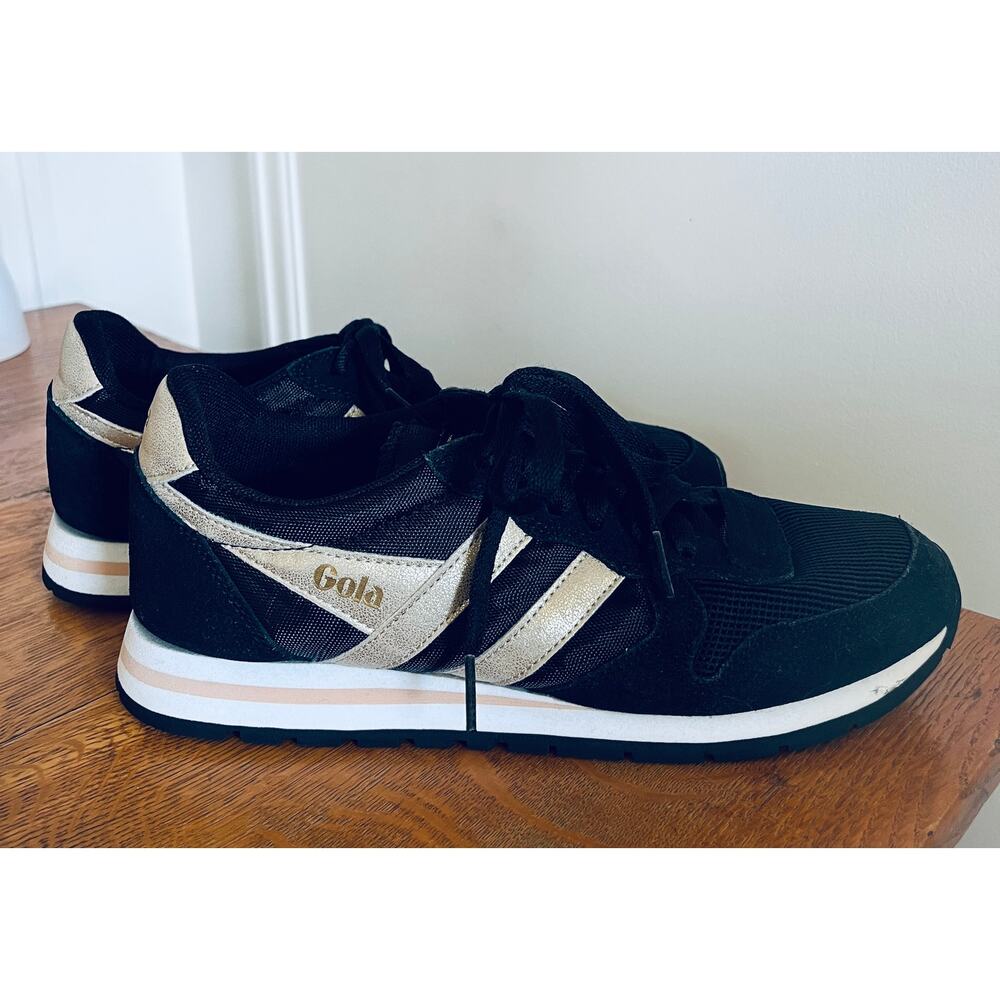 Gola Black and Gold Athletic Shoes